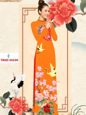 Vải áo dài chim hạc và hoa đào kiểu mới AD TRAF 4552 24 1577088393 437 Vai ao dai chim hac va hoa dao kieu moi