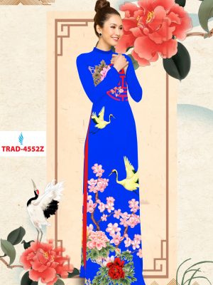 Vải áo dài chim hạc và hoa đào kiểu mới AD TRAF 4552 33 1577088394 613 Vai ao dai chim hac va hoa dao kieu moi