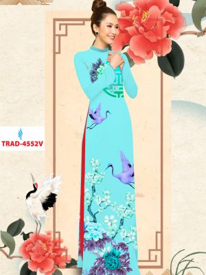Vải áo dài chim hạc và hoa đào kiểu mới AD TRAF 4552 31 1577088394 745 Vai ao dai chim hac va hoa dao kieu moi