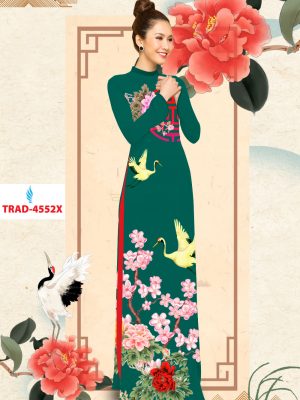 Vải áo dài chim hạc và hoa đào kiểu mới AD TRAF 4552 32 1577088394 778 Vai ao dai chim hac va hoa dao kieu moi