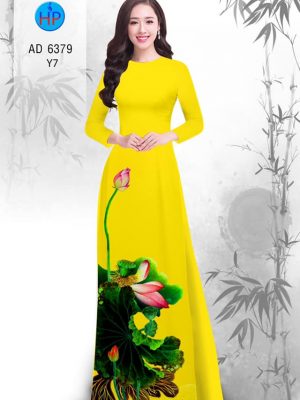 Vải áo dài hoa Sen thiết kế 2019 AD 6379 36 1577090533 586 Vai ao dai hoa Sen thiet ke 2019 AD 6379