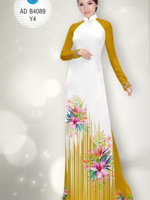 Vải áo dài Hoa Râm Bụt kiểu mới AD B4089 22 1577343961 727 Vai ao dai Hoa Ram But kieu moi AD B4089