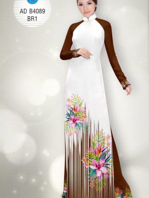 Vải áo dài Hoa Râm Bụt kiểu mới AD B4089 35 1577343962 358 Vai ao dai Hoa Ram But kieu moi AD B4089