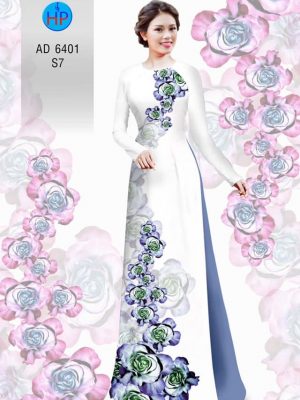 Vải áo dài hoa hồng kiểu mới AD 6401 23 1577344193 90 Vai ao dai hoa hong kieu moi AD 6401