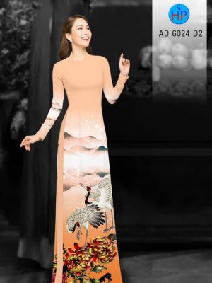 Vải áo dài Sếu và Cúc Đại Đoá thiết kế 2019 AD 6024 22 1577347006 138 Vai ao dai Seu va Cuc Dai Doa thiet ke