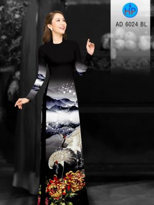 Vải áo dài Sếu và Cúc Đại Đoá thiết kế 2019 AD 6024 25 1577347006 934 Vai ao dai Seu va Cuc Dai Doa thiet ke