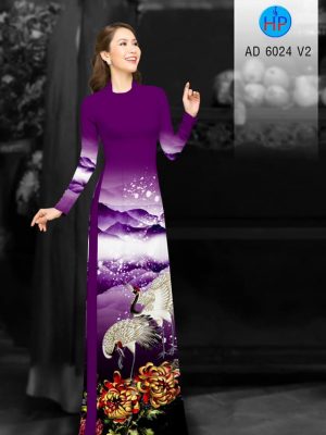 Vải áo dài Sếu và Cúc Đại Đoá thiết kế 2019 AD 6024 21 1577347006 964 Vai ao dai Seu va Cuc Dai Doa thiet ke