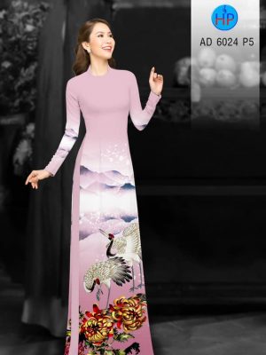 Vải áo dài Sếu và Cúc Đại Đoá thiết kế 2019 AD 6024 29 1577347007 417 Vai ao dai Seu va Cuc Dai Doa thiet ke