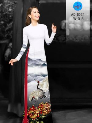 Vải áo dài Sếu và Cúc Đại Đoá thiết kế 2019 AD 6024 37 1577347007 798 Vai ao dai Seu va Cuc Dai Doa thiet ke