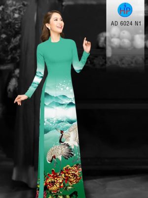 Vải áo dài Sếu và Cúc Đại Đoá thiết kế 2019 AD 6024 28 1577347007 810 Vai ao dai Seu va Cuc Dai Doa thiet ke