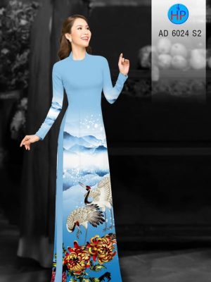 Vải áo dài Sếu và Cúc Đại Đoá thiết kế 2019 AD 6024 30 1577347007 964 Vai ao dai Seu va Cuc Dai Doa thiet ke