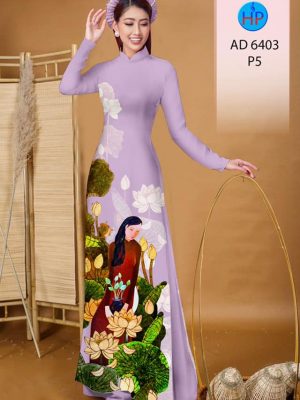 Vải áo dài Cô gái và hoa Sen thiết kế 2019 AD 6403 32 1577693557 350 Vai ao dai Co gai va hoa Sen thiet ke