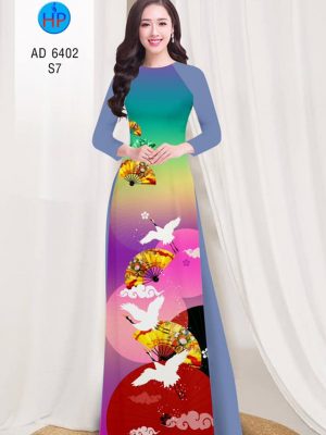 Vải áo dài Hạc và quạt Xuân thiết kế 2019 AD 6402 21 1577695319 747 Vai ao dai Hac va quat Xuan thiet ke 2019