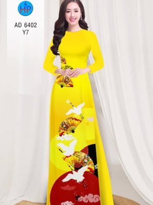 Vải áo dài Hạc và quạt Xuân thiết kế 2019 AD 6402 37 1577695320 324 Vai ao dai Hac va quat Xuan thiet ke 2019