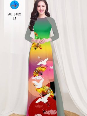 Vải áo dài Hạc và quạt Xuân thiết kế 2019 AD 6402 30 1577695320 505 Vai ao dai Hac va quat Xuan thiet ke 2019