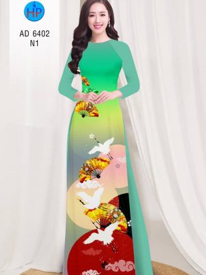 Vải áo dài Hạc và quạt Xuân thiết kế 2019 AD 6402 28 1577695320 704 Vai ao dai Hac va quat Xuan thiet ke 2019