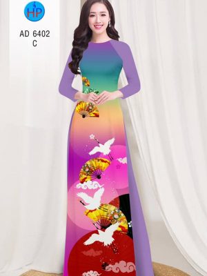 Vải áo dài Hạc và quạt Xuân thiết kế 2019 AD 6402 32 1577695320 900 Vai ao dai Hac va quat Xuan thiet ke 2019