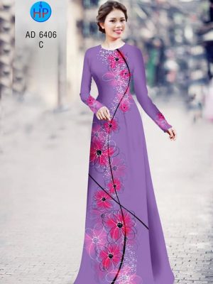 Vải áo dài Hoa in 3D kiểu mới AD 6406 23 1577695551 473 Vai ao dai Hoa in 3D kieu moi AD 6406