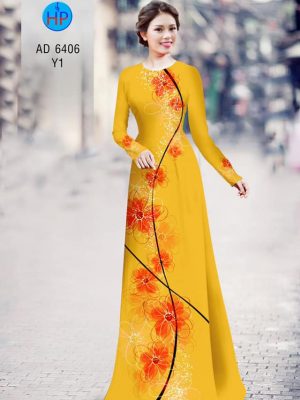 Vải áo dài Hoa in 3D kiểu mới AD 6406 35 1577695552 118 Vai ao dai Hoa in 3D kieu moi AD 6406