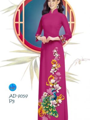 Vải áo dài Công và hoa Đào thiết kế 2019 AD 9059 27 1577704007 115 Vai ao dai Cong va hoa Dao thiet ke 2019