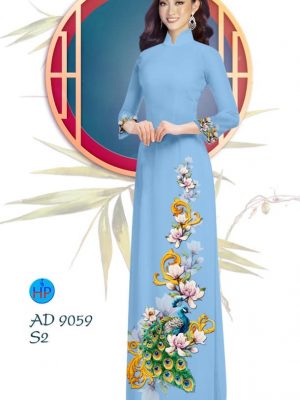 Vải áo dài Công và hoa Đào thiết kế 2019 AD 9059 33 1577704007 949 Vai ao dai Cong va hoa Dao thiet ke 2019