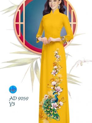 Vải áo dài Công và hoa Đào thiết kế 2019 AD 9059 36 1577704008 358 Vai ao dai Cong va hoa Dao thiet ke 2019