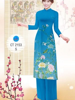Vải áo dài Cách tân hoa Mẫu Đơn kiểu mới AD 2153 20 Vai ao dai Cach tan hoa Mau Don kieu moi
