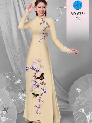 Vải áo dài Hoa Đào thiết kế 2019 AD 6374 20 Vai ao dai Hoa Dao thiet ke 2019 AD 6374