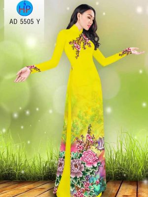 Vải áo dài Hoa Mẫu Đơn và Mùa Xuân kiểu mới AD 5505 20 Vai ao dai Hoa Mau Don va Mua Xuan kieu