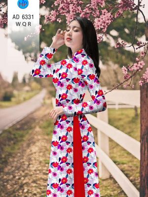 Vải áo dài Hoa đều kiểu mới AD 6331 20 Vai ao dai Hoa deu kieu moi AD 6331