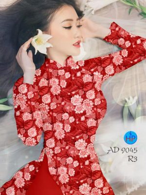 Vải áo dài Hoa đều mới ra AD 9045 20 Vai ao dai Hoa deu moi ra AD 9045