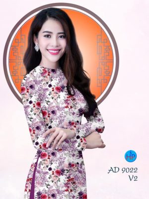 Vải áo dài Hoa đều thiết kế 2019 AD 9022 20 Vai ao dai Hoa deu thiet ke 2019 AD 9022