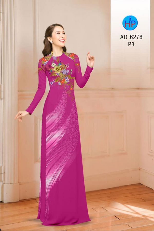 Vai ao dai Hoa in 3D moi ra AD 6278