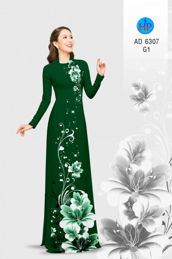 Vai ao dai Hoa in 3D moi ra AD 6307