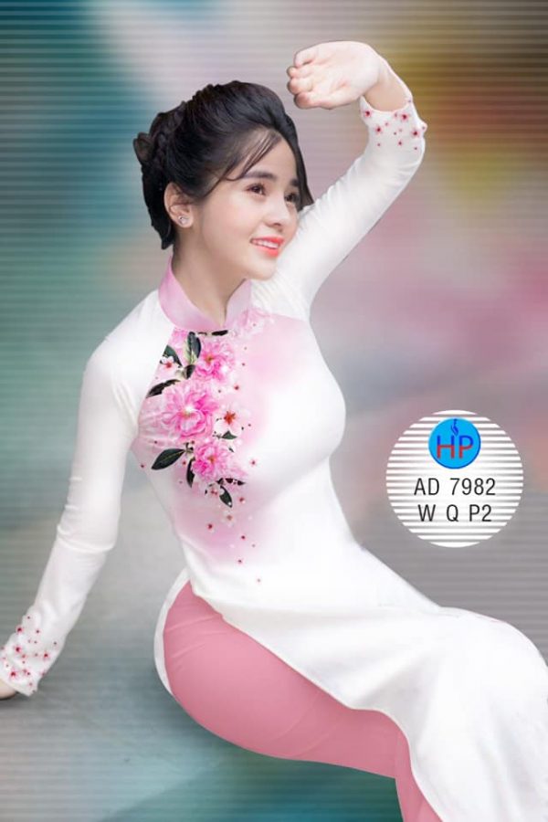 Vai ao dai Hoa in 3D moi ra AD 7982