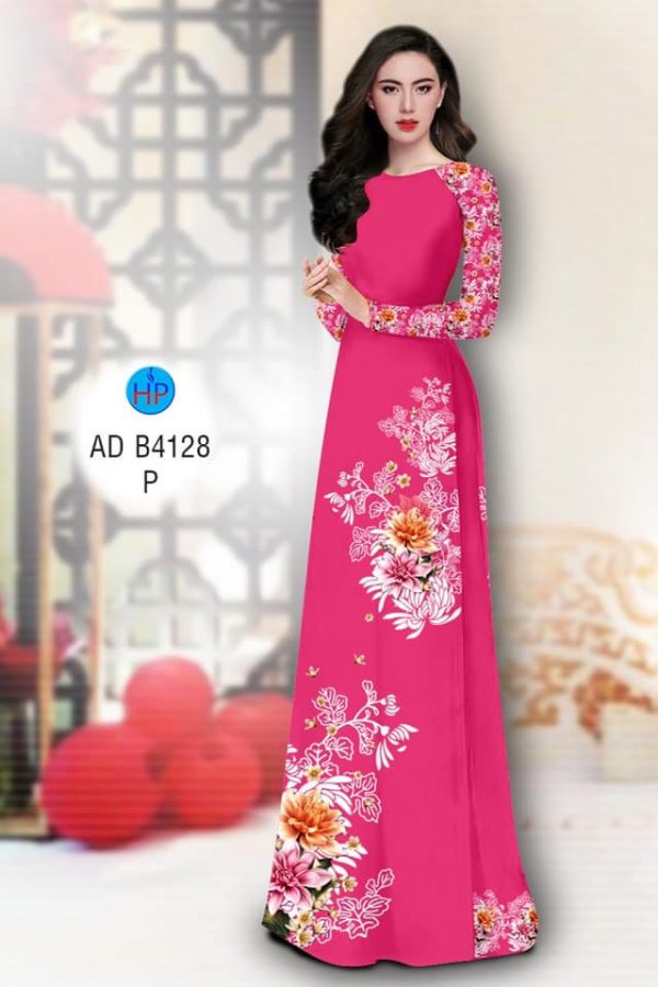 Vai ao dai Hoa in 3D moi ra AD B4128