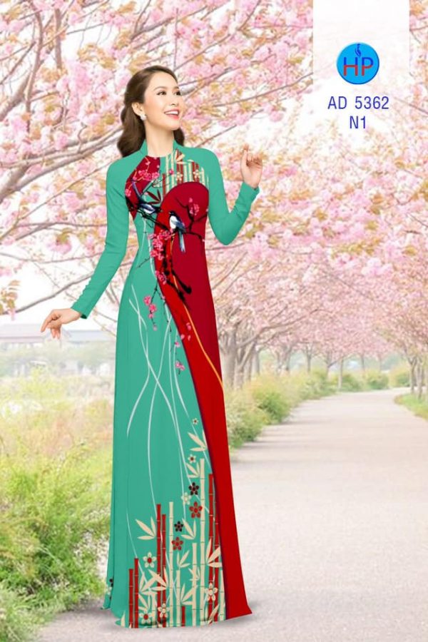 Vai ao dai hoa 3D moi ra AD 5362