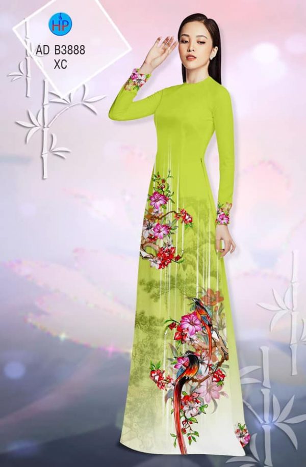 Vai ao dai hoa in 3D moi ra AD B3888