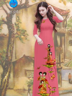 Vải áo dài Sen và các cô gái mới ra AD 5263 24 1577934664 134 Vai ao dai Sen va cac co gai moi ra
