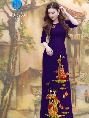 Vải áo dài Sen và các cô gái mới ra AD 5263 25 1577934664 482 Vai ao dai Sen va cac co gai moi ra