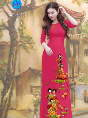 Vải áo dài Sen và các cô gái mới ra AD 5263 27 1577934664 543 Vai ao dai Sen va cac co gai moi ra