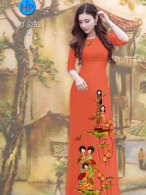 Vải áo dài Sen và các cô gái mới ra AD 5263 33 1577934665 434 Vai ao dai Sen va cac co gai moi ra