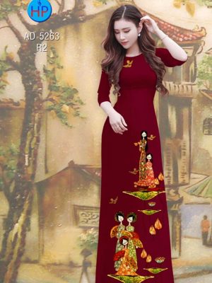 Vải áo dài Sen và các cô gái mới ra AD 5263 34 1577934665 489 Vai ao dai Sen va cac co gai moi ra