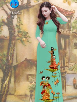 Vải áo dài Sen và các cô gái mới ra AD 5263 32 1577934665 545 Vai ao dai Sen va cac co gai moi ra