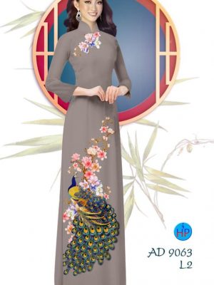 Vải áo dài Công và hoa Đào kiểu mới AD 9063 27 1577934795 165 Vai ao dai Cong va hoa Dao kieu moi AD