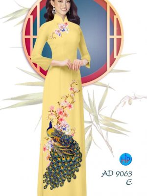 Vải áo dài Công và hoa Đào kiểu mới AD 9063 25 1577934795 44 Vai ao dai Cong va hoa Dao kieu moi AD