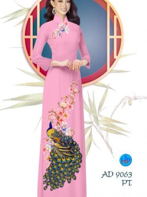 Vải áo dài Công và hoa Đào kiểu mới AD 9063 33 1577934796 443 Vai ao dai Cong va hoa Dao kieu moi AD