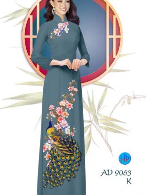 Vải áo dài Công và hoa Đào kiểu mới AD 9063 29 1577934796 75 Vai ao dai Cong va hoa Dao kieu moi AD