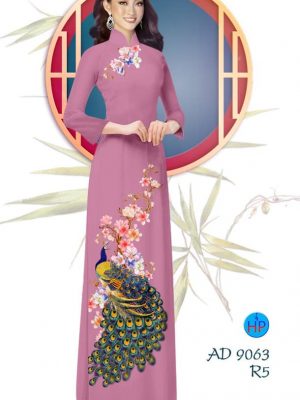 Vải áo dài Công và hoa Đào kiểu mới AD 9063 36 1577934796 953 Vai ao dai Cong va hoa Dao kieu moi AD