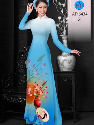 Vải áo dài Sen và nón lá mới ra AD 6434 24 1578293940 159 Vai ao dai Sen va non la moi ra AD